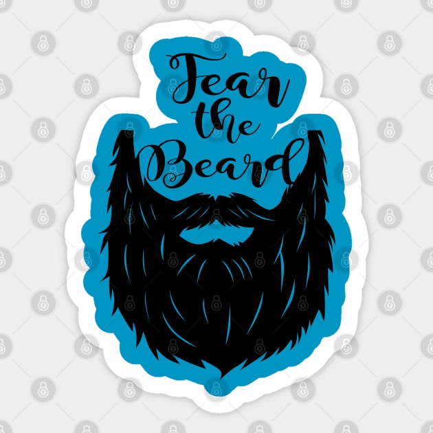 Fear The Beard Sticker by Alema Art